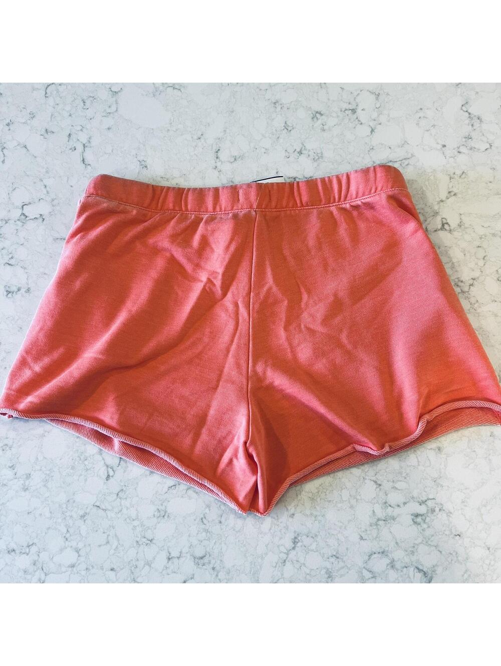 Johnnie-o Everyday Cotton Sweatshorts Hot Coral Orange NWT Large - Picture 3 of 7